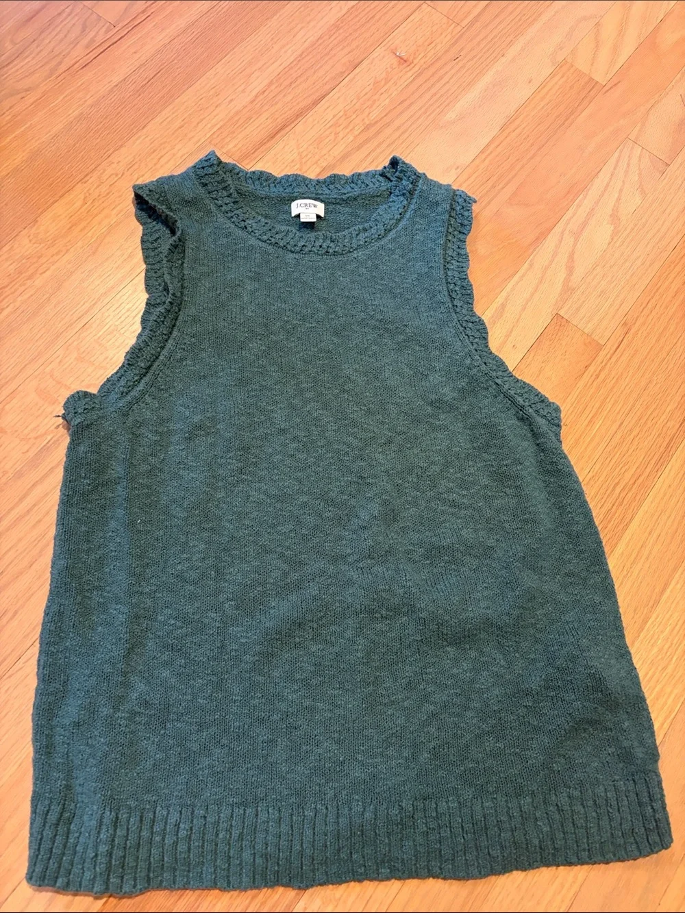 J. Crew Forest Green Sleeveless Knit Shell